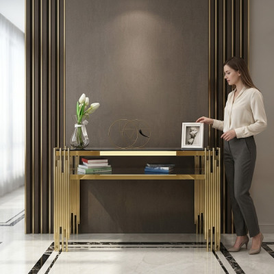 Console table marble living room bedroom dressing table stainless steel
