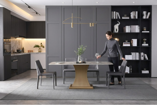 Dining Room Set Dining Table + 4 Chairs Dining Room Chair Set Suite 5-piece.