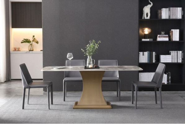 Dining Room Set Dining Table + 4 Chairs Dining Room Chair Set Suite 5-piece.