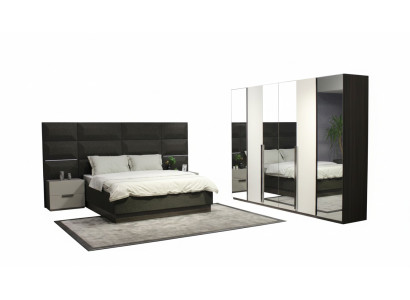 Complete bedroom furniture set bed 2x nightstand vanity mirror 8-piece new