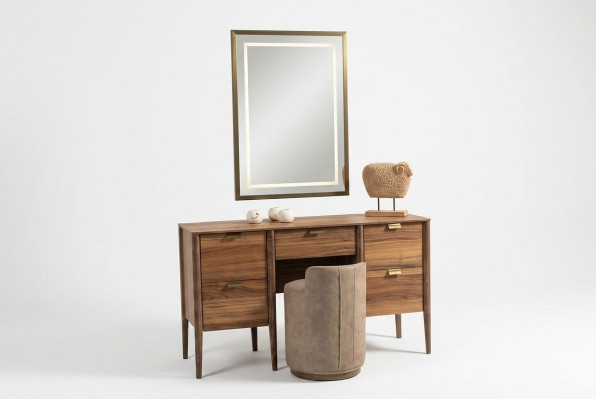 Luxury furniture design dressing table with mirror stool new bedroom new