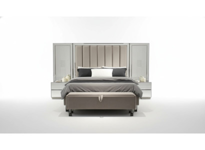 Luxury bedroom set bed + 2x nightstands complete room furniture new
