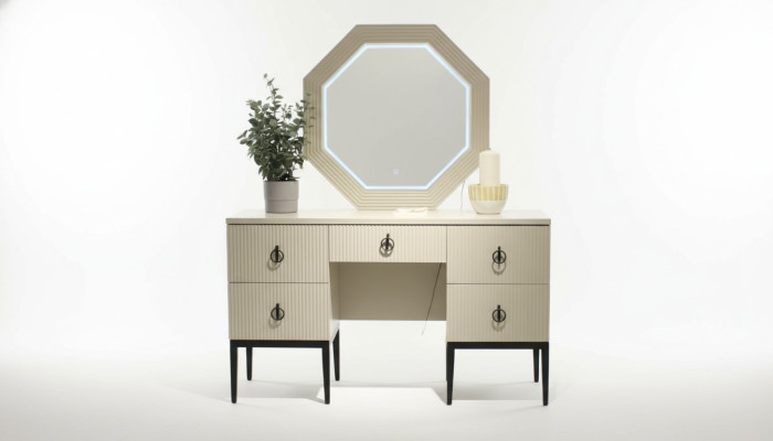 Exclusive designer vanity table with mirror function, functional and luxurious, new
