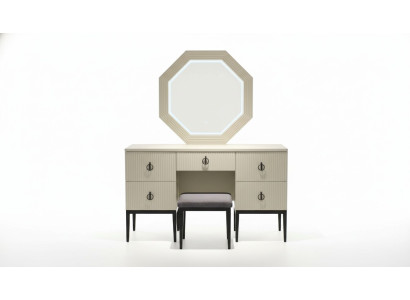 Practical Modern and New Bedroom Vanity Table with Mirror and Stool