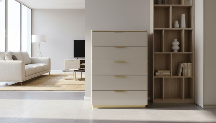 Design furniture bedroom luxury dresser with 4 drawers wooden cabinet wood new