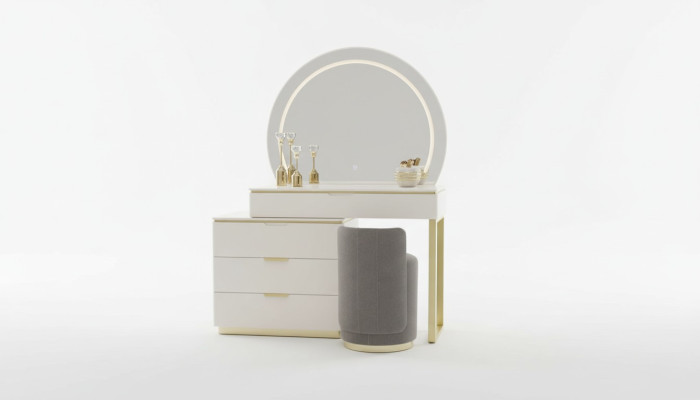 Dressing table set console mirror bedroom furniture design stool 3-piece new
