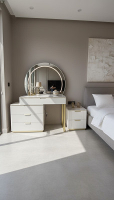 Design makeup table with mirror luxury bedroom furniture 2-piece set new