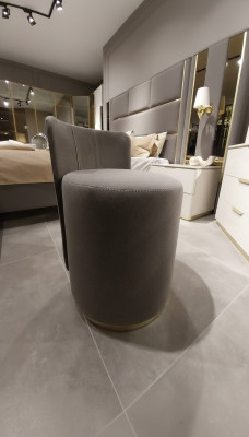 Round stool design wood furniture luxury living room design footstool