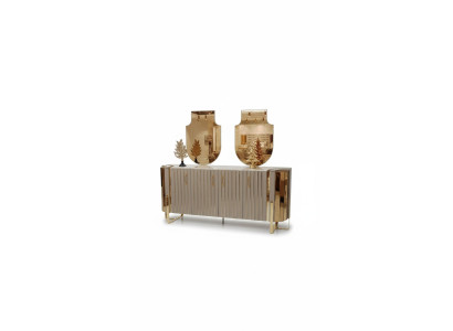 Sideboard with 2x mirror wooden furniture sideboard luxury furniture modern furniture 3-piece set. New
