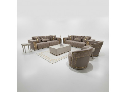 Modern sofa set 3+3+1 seater chair textile 3-seater sofa 3-piece set design new