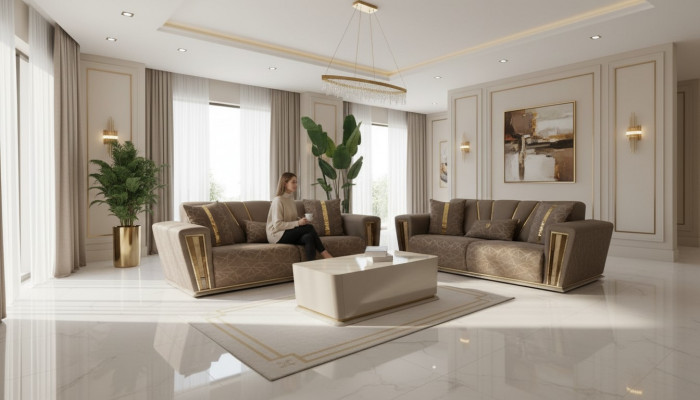3+3 seater modern sofa set armchair textile grey sofa 3-seat luxury complete 2-piece