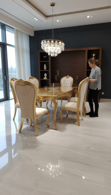 Classic Dining Table 200x110cm Gold Luxury Wood Table Dining Kitchen New Design Tables