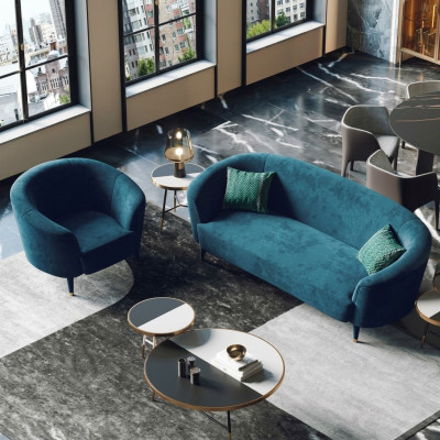 Velvet Sofa Set 3+1 Seater Living Landscape Seating Design Couch Lounge Sofas Furniture
