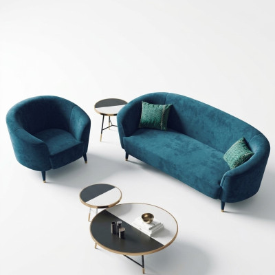 Velvet Sofa Set 3+1 Seater Living Landscape Seating Design Couch Lounge Sofas Furniture