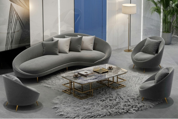 Corner sofa L-shape velvet sofa living landscape relax seating design couch lounge sofas