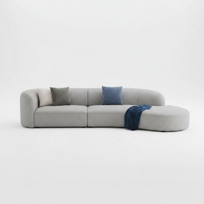 L-shaped sofa sofa living area relax seat design couch lounge sofas textile new