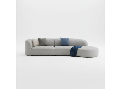 L-shaped sofa sofa living area relax seat design couch lounge sofas textile new