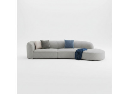 L-shaped sofa sofa living area relax seat design couch lounge sofas textile new