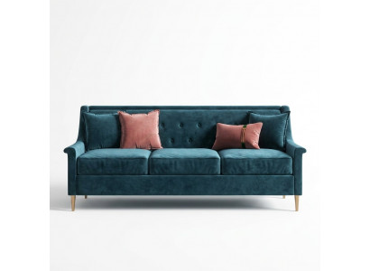 Fabric Three-Seater Relax Seat Design Couch Lounge Sofas Velvet Sofa 3-Seater Furniture