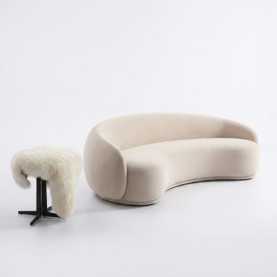 Design Couch Lounge Sofas Velvet Sofa 3 Seat Fabric Round Club Furniture Corner Set