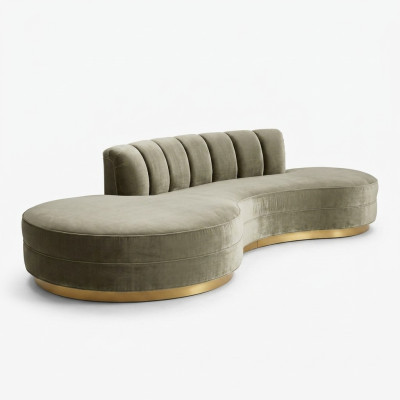 Round Relax Couch Sofas Luxury Furniture Round Sofa 3-Seater Round Couches Oval Corner New