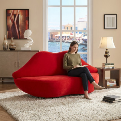 Lip Sofa 2-Seater Upholstered Velvet Modern Relax Seat Luxury Furniture Couch Furniture New