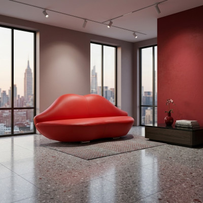 Lip Sofa 2 Seat Cushion Modern Relax Seat Luxury Furniture Sofas Couch Two-seater