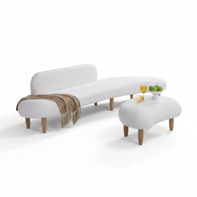 Sofa 4-seater coffee tables seat furniture living landscape upholstered textile modern fabric