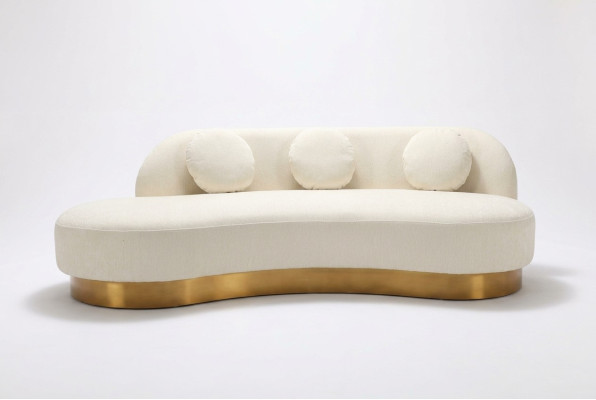 Sofa 3-seater upholstered textile modern relax seat luxury furniture living landscape velvet