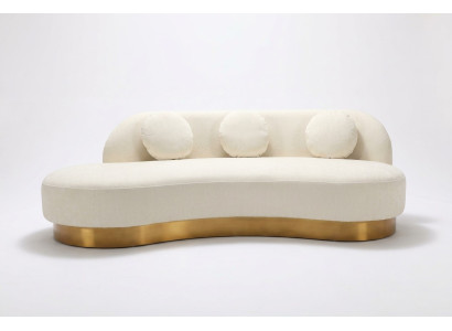 Sofa 3-seater upholstered textile modern relax seat luxury furniture living landscape velvet