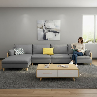 Corner Relax Seat Luxury Furniture Living Landscape Corner Sofa L-Shaped Upholstery Textile Modern