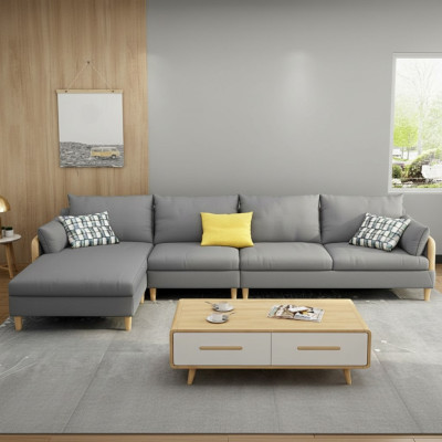 Corner Relax Seat Luxury Furniture Living Landscape Corner Sofa L-Shaped Upholstery Textile Modern