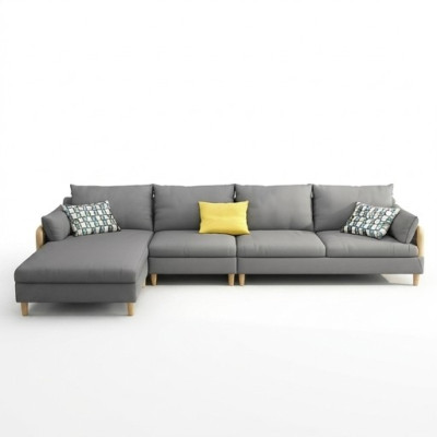 Corner Relax Seat Luxury Furniture Living Landscape Corner Sofa L-Shaped Upholstery Textile Modern