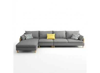 Corner Relax Seat Luxury Furniture Living Landscape Corner Sofa L-Shaped Upholstery Textile Modern