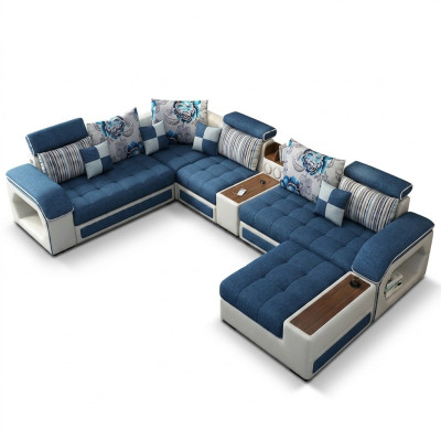 Corner sofa U-shape upholstery modern relax seating luxury furniture living room landscape sofa couch