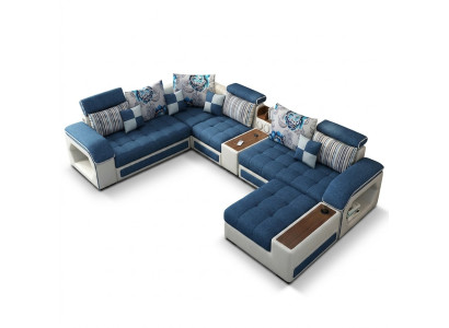 Corner sofa U-shape upholstery modern relax seating luxury furniture living room landscape sofa couch
