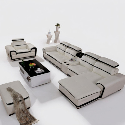 Luxury corner sofa sectional L-shape upholstery relax modern seating furniture living landscape