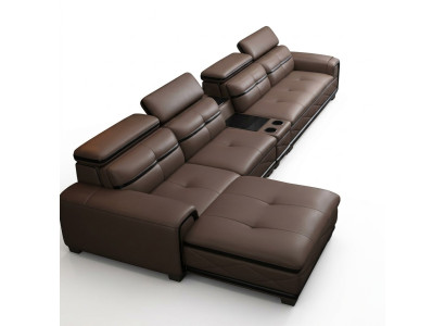 Seating Furniture Living Landscape Luxury Faux Leather Corner Sofa L-shape Upholstery Modern Relax
