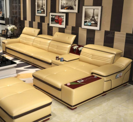 Seat furniture living landscape luxury corner couch corner sofa L-shape upholstered couch relax new