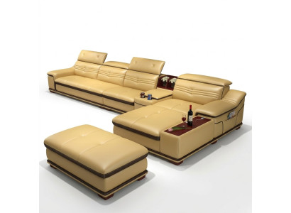 Seat furniture living landscape luxury corner couch corner sofa L-shape upholstered couch relax new