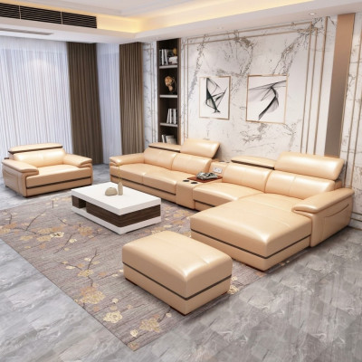 Relax corner suite, corner sofa L-shape upholstery, modern seating furniture, living landscape, luxury.
