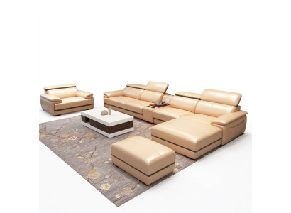 Relax corner suite, corner sofa L-shape upholstery, modern seating furniture, living landscape, luxury.