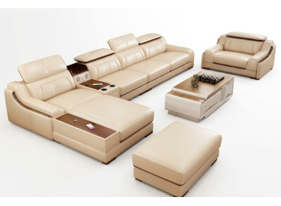 Sofa furniture living landscape luxury corner suite corner sofa L-shape upholstery modern couch