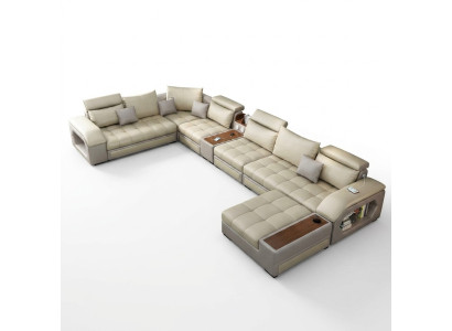 U-shaped sectional sofa seating furniture living landscape luxury upholstery modern relax sofa couch