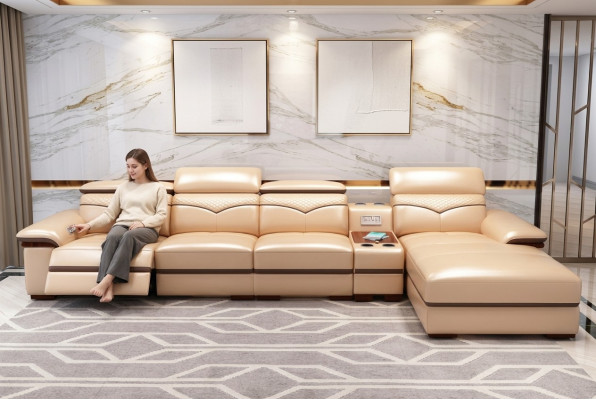 L-shaped sectional sofa upholstered modern relaxation seating furniture living landscape luxury corner suite