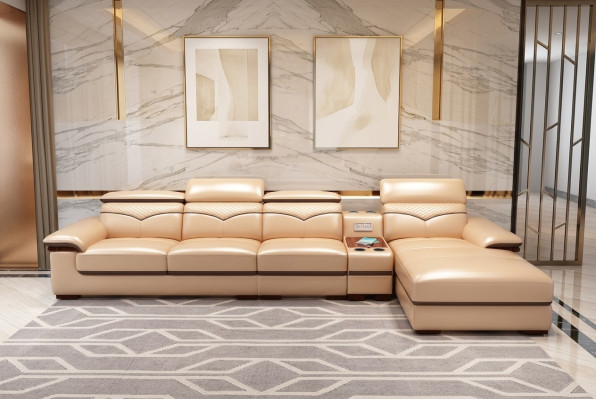 L-shaped sectional sofa upholstered modern relaxation seating furniture living landscape luxury corner suite