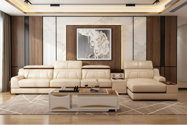 Sectional sofa L-shape upholstered couch relax seating furniture living landscape luxury corner suite