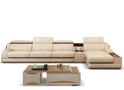 Sectional sofa L-shape upholstered couch relax seating furniture living landscape luxury corner suite