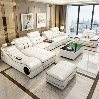 Living landscape luxury sofa couch corner sofa L-shape upholstery modern relax seating furniture