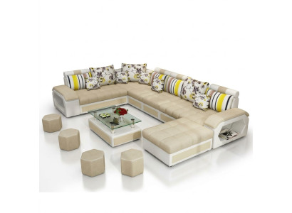 Couch Furniture Living Landscape Luxury Sofas Corner Sofa U-Shape Upholstery Modern Relax Sofas